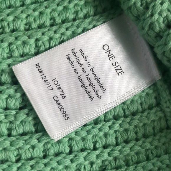 WE Wore What Crochet Solid ZLB Mint Green Bucket Hat Bohemian 100% Cotton - Picture 9 of 13